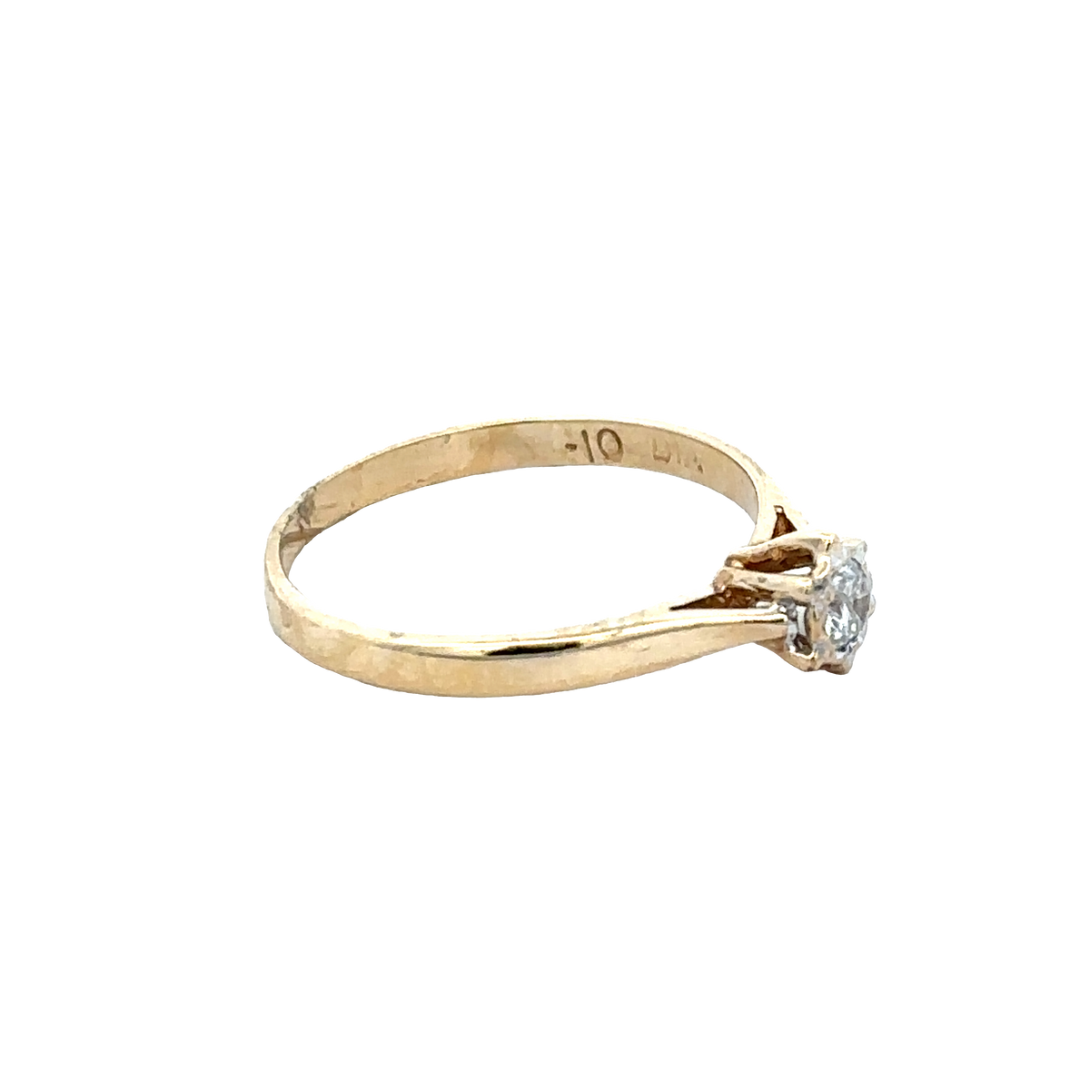 9ct yellow gold diamond ring size J1/2 (sh25940l)