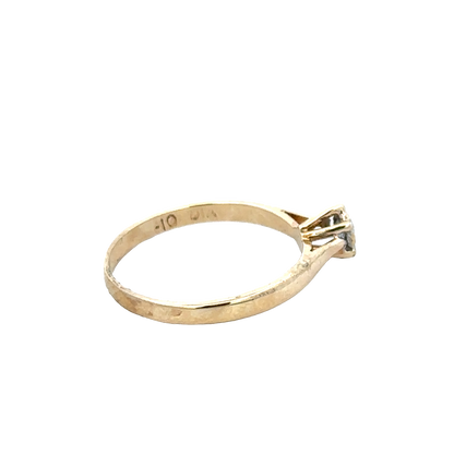 9ct yellow gold diamond ring size J1/2 (sh25940l)