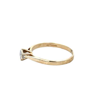 9ct yellow gold diamond ring size J1/2 (sh25940l)
