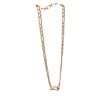 9ct yellow gold figaro bracelet 1.2g (sh25936l)