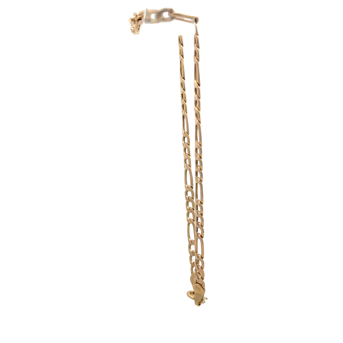 9ct yellow gold figaro bracelet 1.2g (sh25936l)
