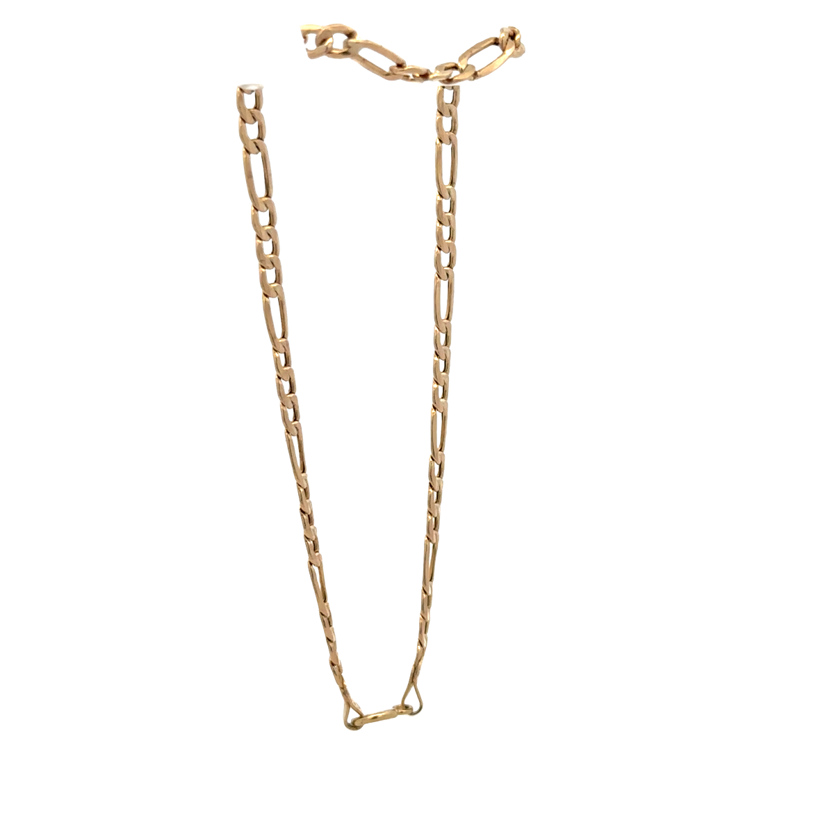 9ct yellow gold figaro bracelet 1.2g (sh25936l)