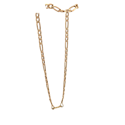 9ct yellow gold figaro bracelet 1.2g (sh25936l)
