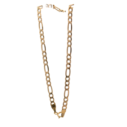 9ct yellow gold figaro bracelet 1.2g (sh25936l)