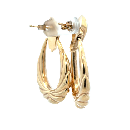 9ct yellow gold earrings 5.6g (sh25919l)