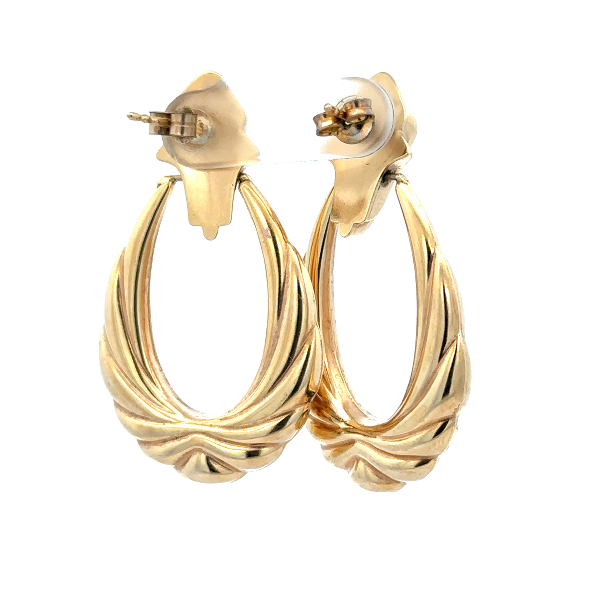 9ct yellow gold earrings 5.6g (sh25919l)