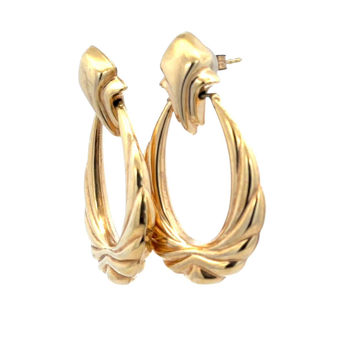 9ct yellow gold earrings 5.6g (sh25919l)