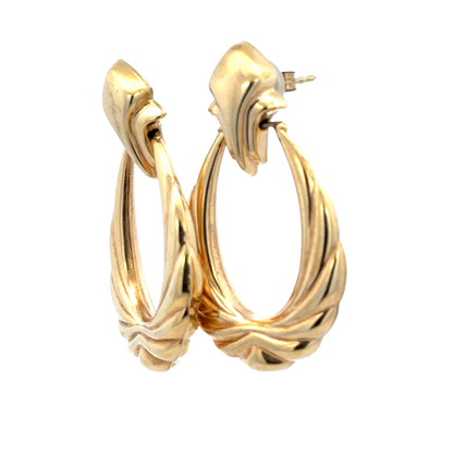 9ct yellow gold earrings 5.6g (sh25919l)
