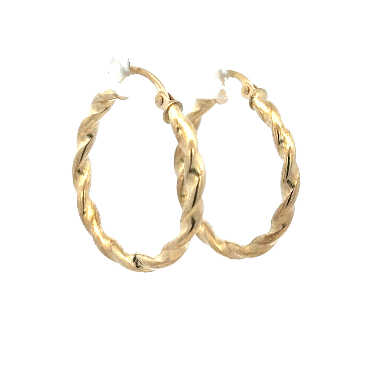 9ct yellow gold hoop earrings 1.2g (sh25917l)