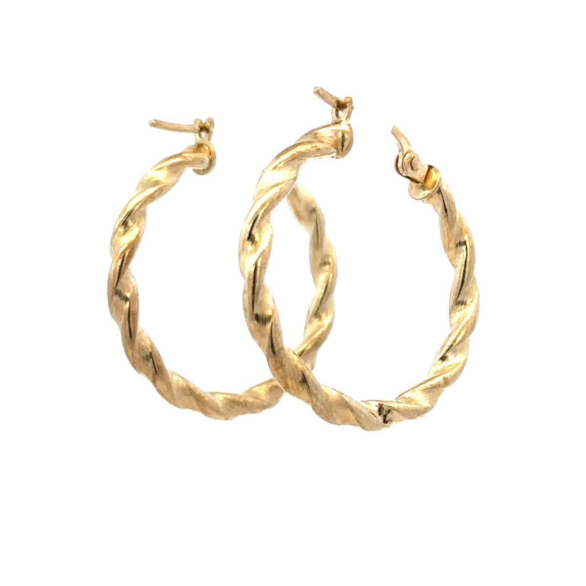 9ct yellow gold hoop earrings 1.2g (sh25917l)