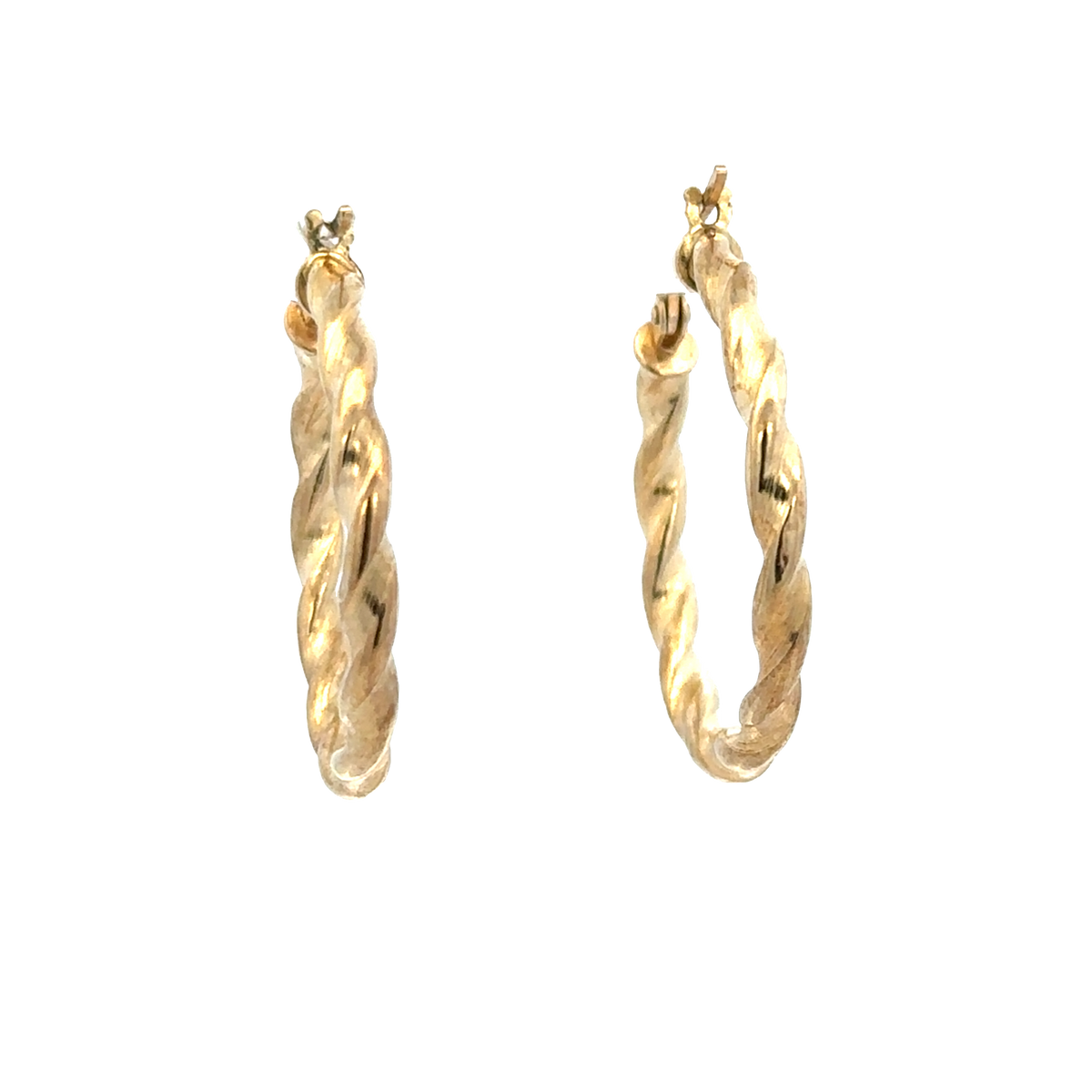 9ct yellow gold hoop earrings 1.2g (sh25917l)