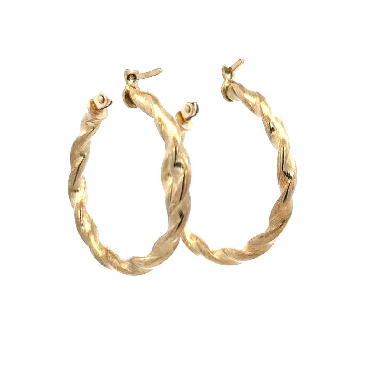 9ct yellow gold hoop earrings 1.2g (sh25917l)