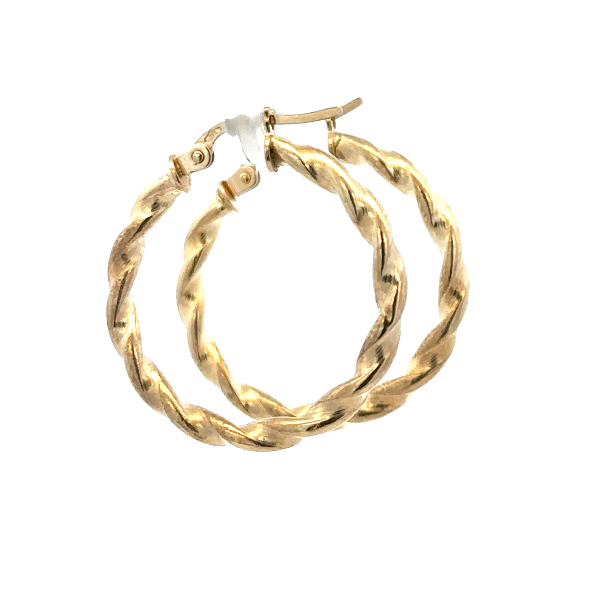 9ct yellow gold hoop earrings 1.2g (sh25917l)