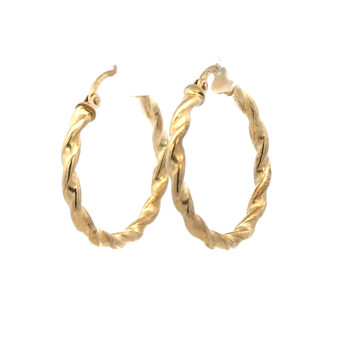 9ct yellow gold hoop earrings 1.2g (sh25917l)