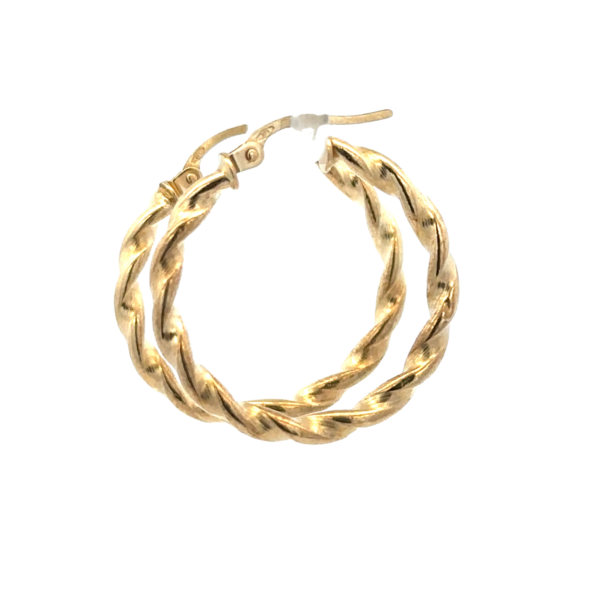 9ct yellow gold hoop earrings 1.2g (sh25917l)
