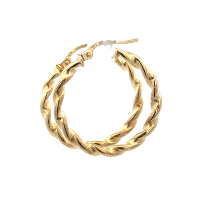 9ct yellow gold hoop earrings 1.2g (sh25917l)