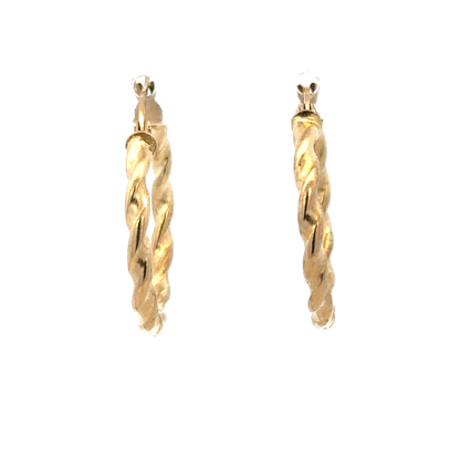 9ct yellow gold hoop earrings 1.2g (sh25917l)