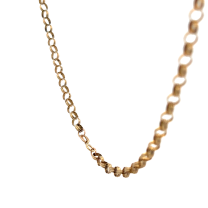 9ct yellow gold belcher chain 6g (sh25918l)