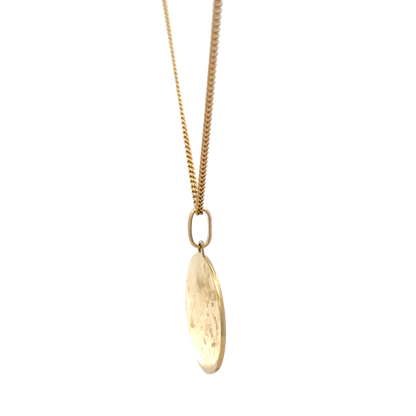 9ct yellow gold chain with St Christopher pendant, Reeves and Sons, 6.3g, showcasing detailed gold chain and religious pendant.