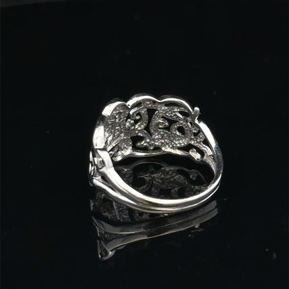 9ct white gold diamond ring size K1/2 with sparkling diamonds, crafted by Reeves and Sons, displayed on a white background