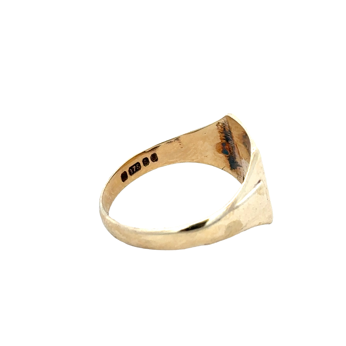 9ct yellow gold signet ring size U (sh28060b)