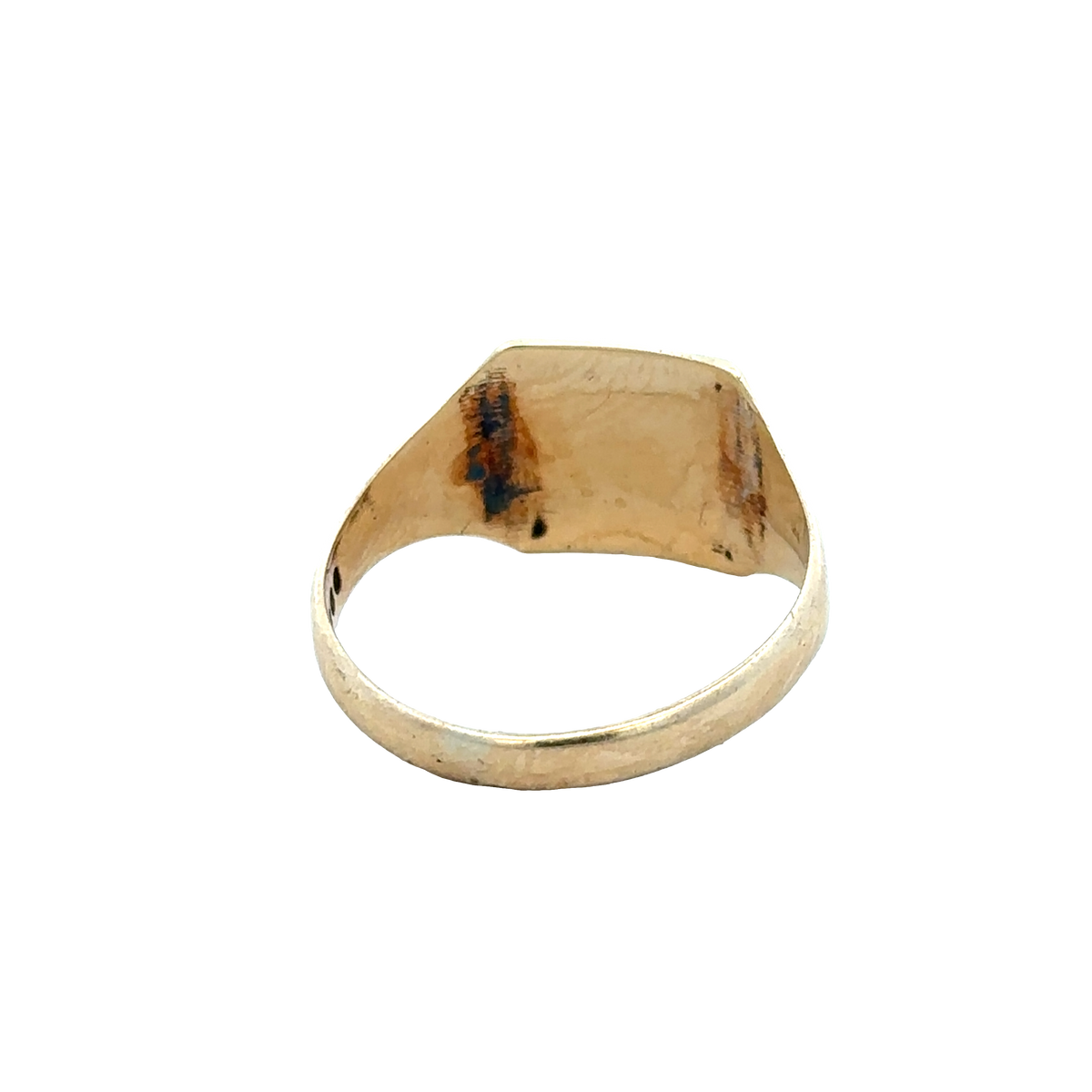 9ct yellow gold signet ring size U (sh28060b)