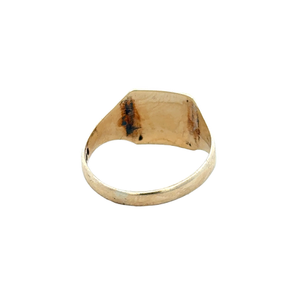 9ct yellow gold signet ring size U (sh28060b)