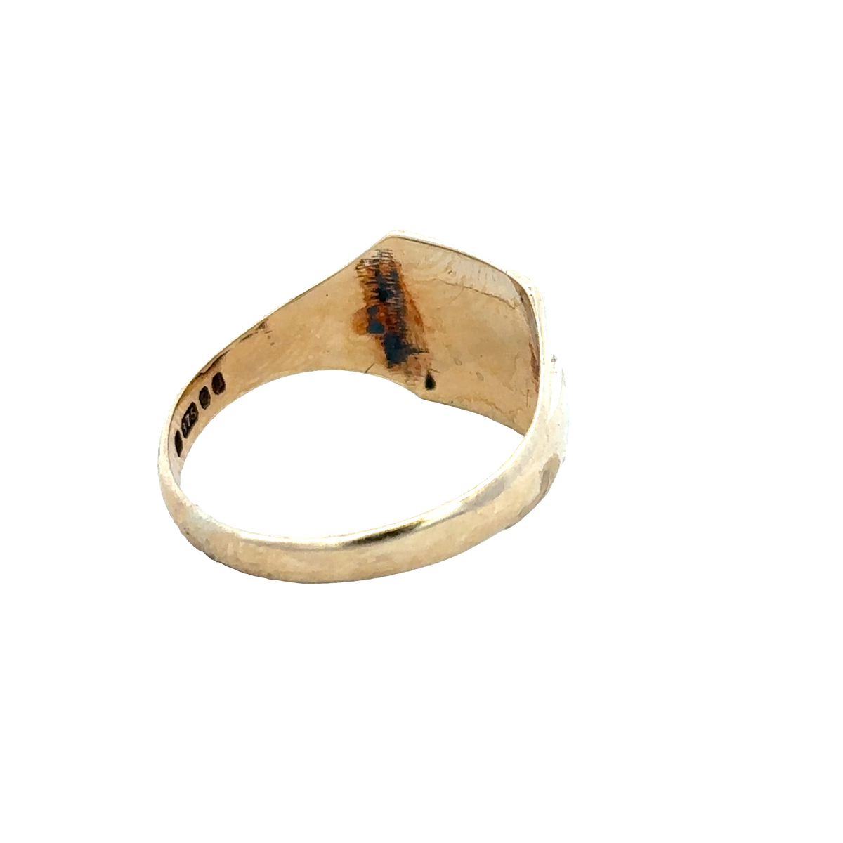 9ct yellow gold signet ring size U (sh28060b)