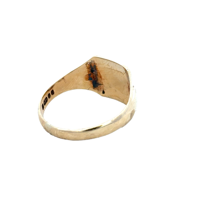 9ct yellow gold signet ring size U (sh28060b)