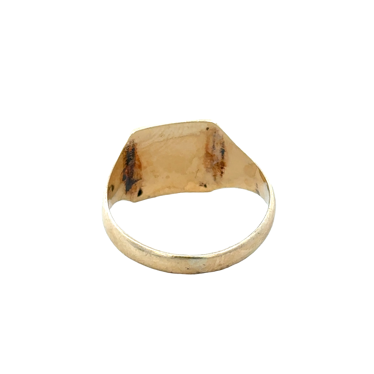 9ct yellow gold signet ring size U (sh28060b)