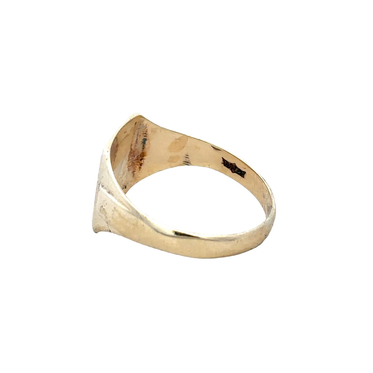 9ct yellow gold signet ring size U (sh28060b)