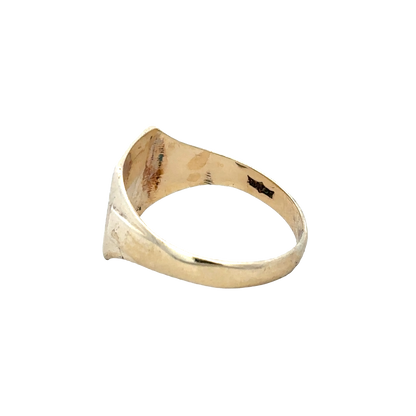 9ct yellow gold signet ring size U (sh28060b)
