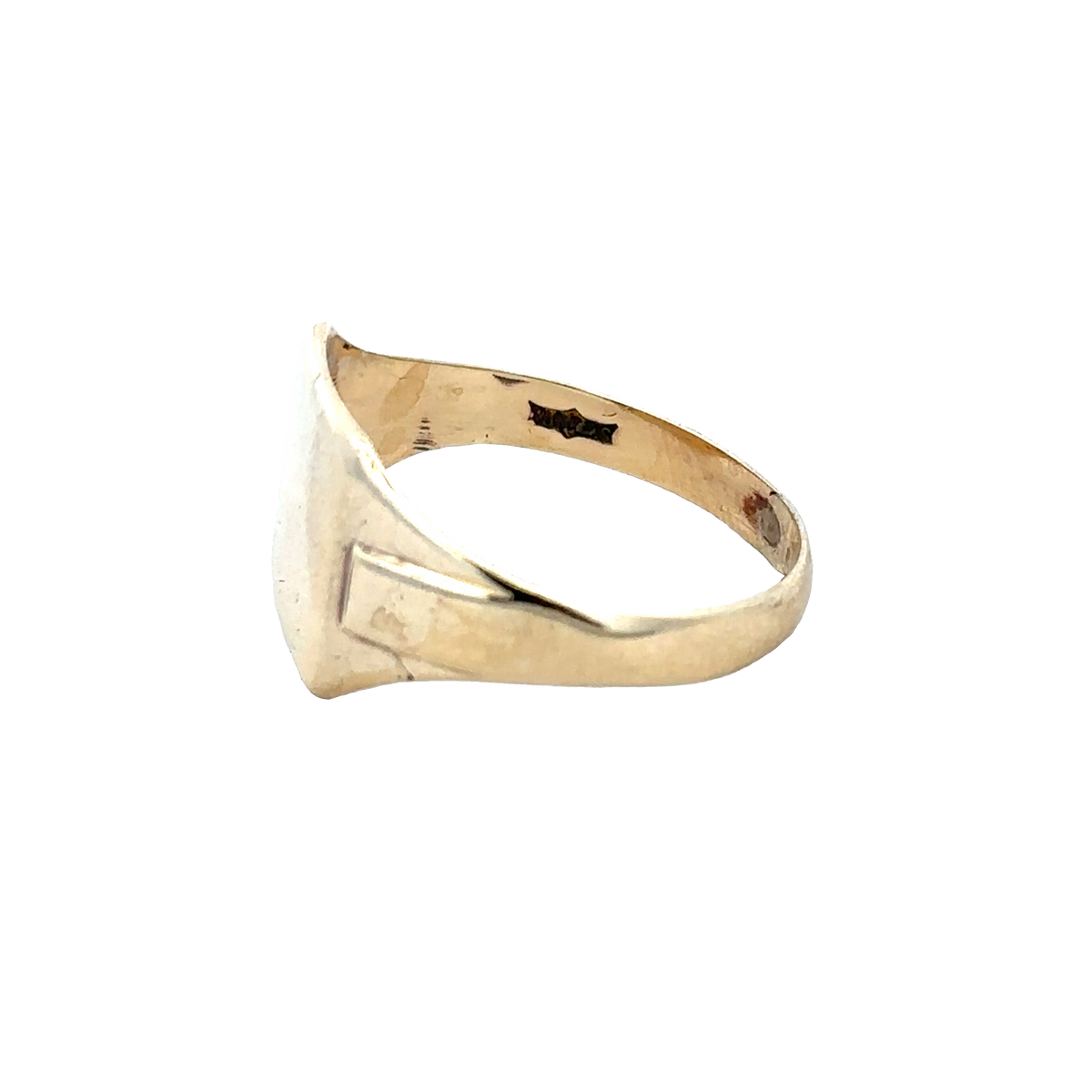 9ct yellow gold signet ring size U (sh28060b)