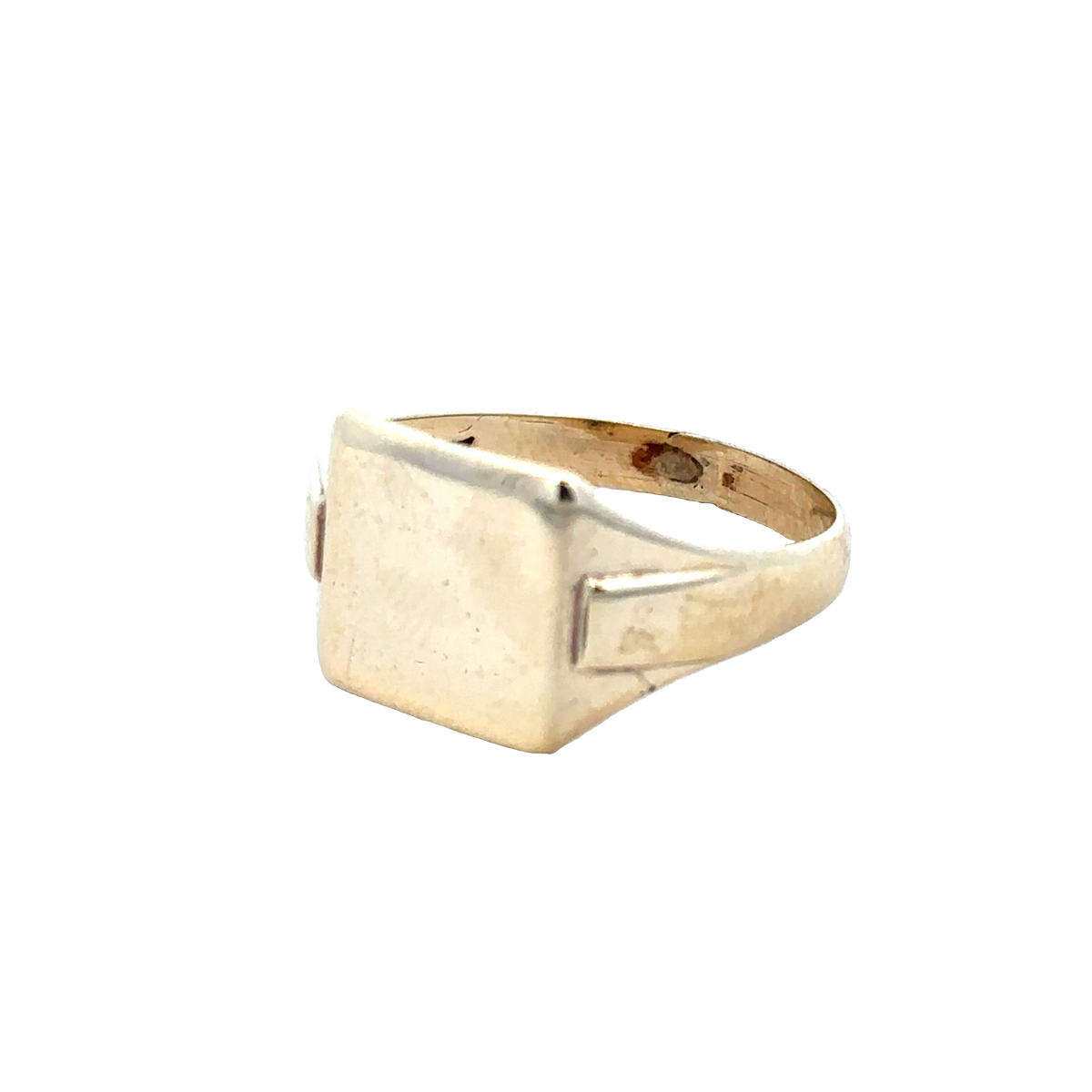 9ct yellow gold signet ring size U (sh28060b)