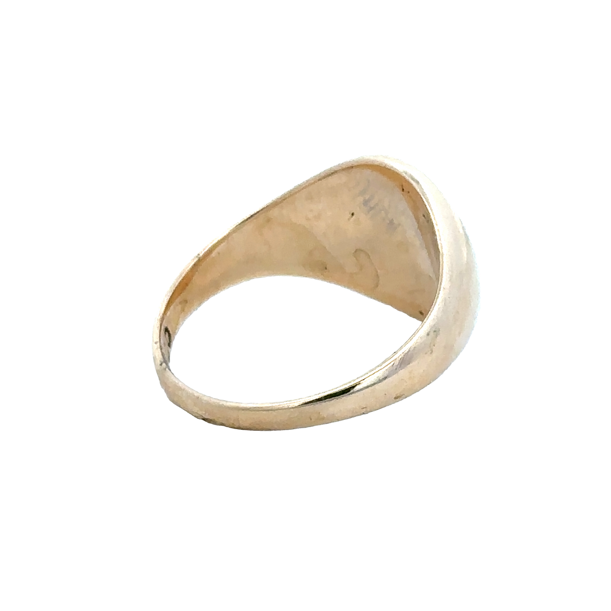 9ct yellow gold signet ring size R1/2 (sh28052b)