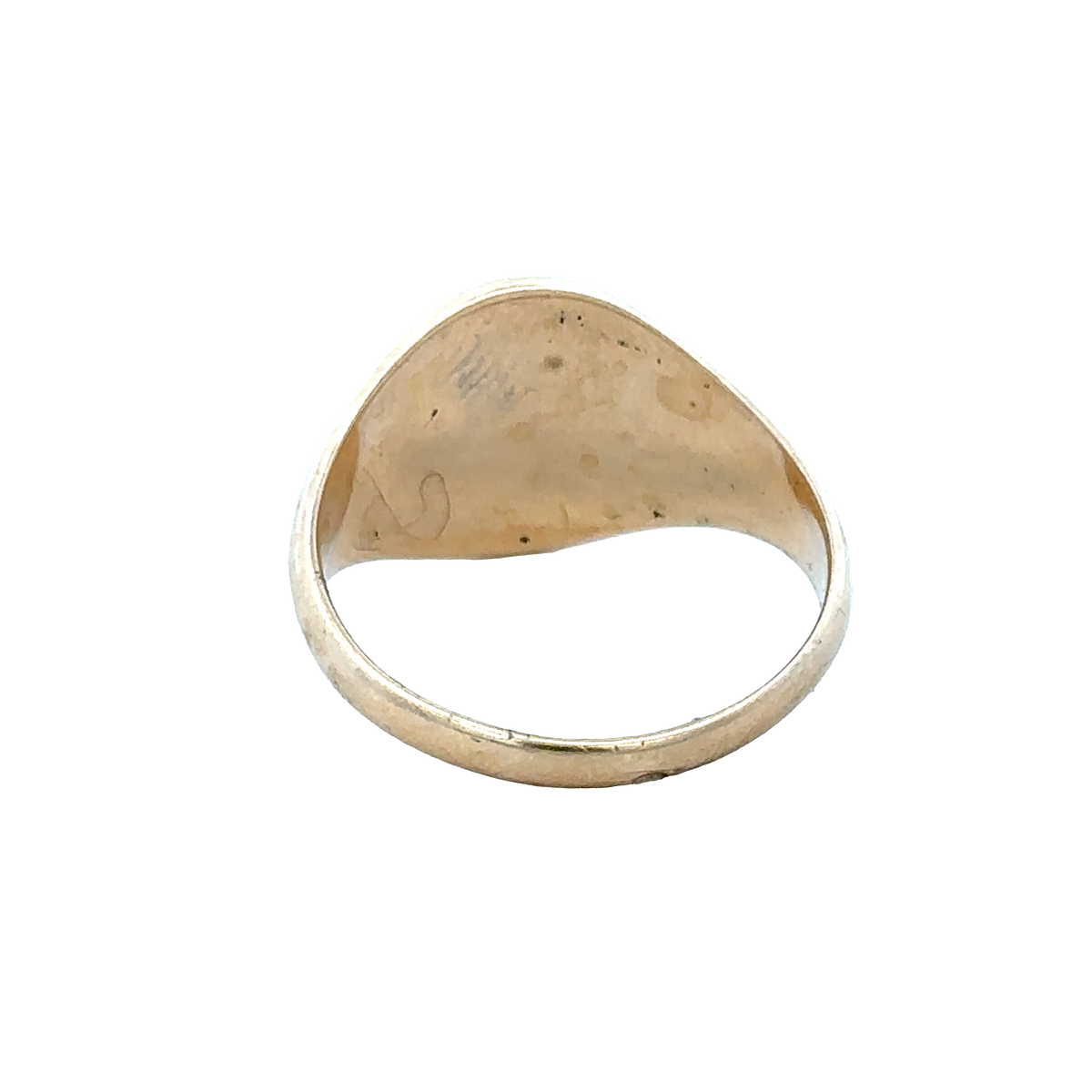 9ct yellow gold signet ring size R1/2 (sh28052b)