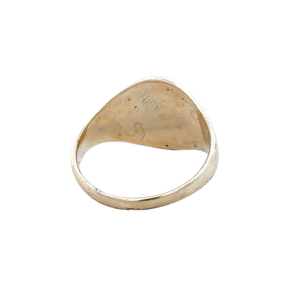 9ct yellow gold signet ring size R1/2 (sh28052b)