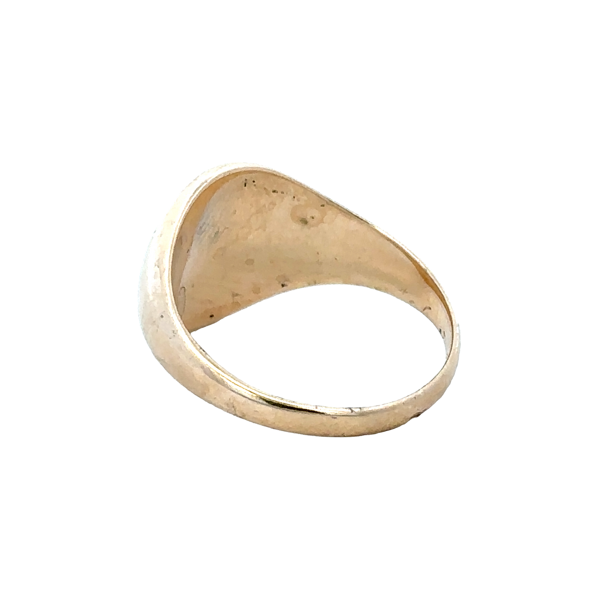 9ct yellow gold signet ring size R1/2 (sh28052b)