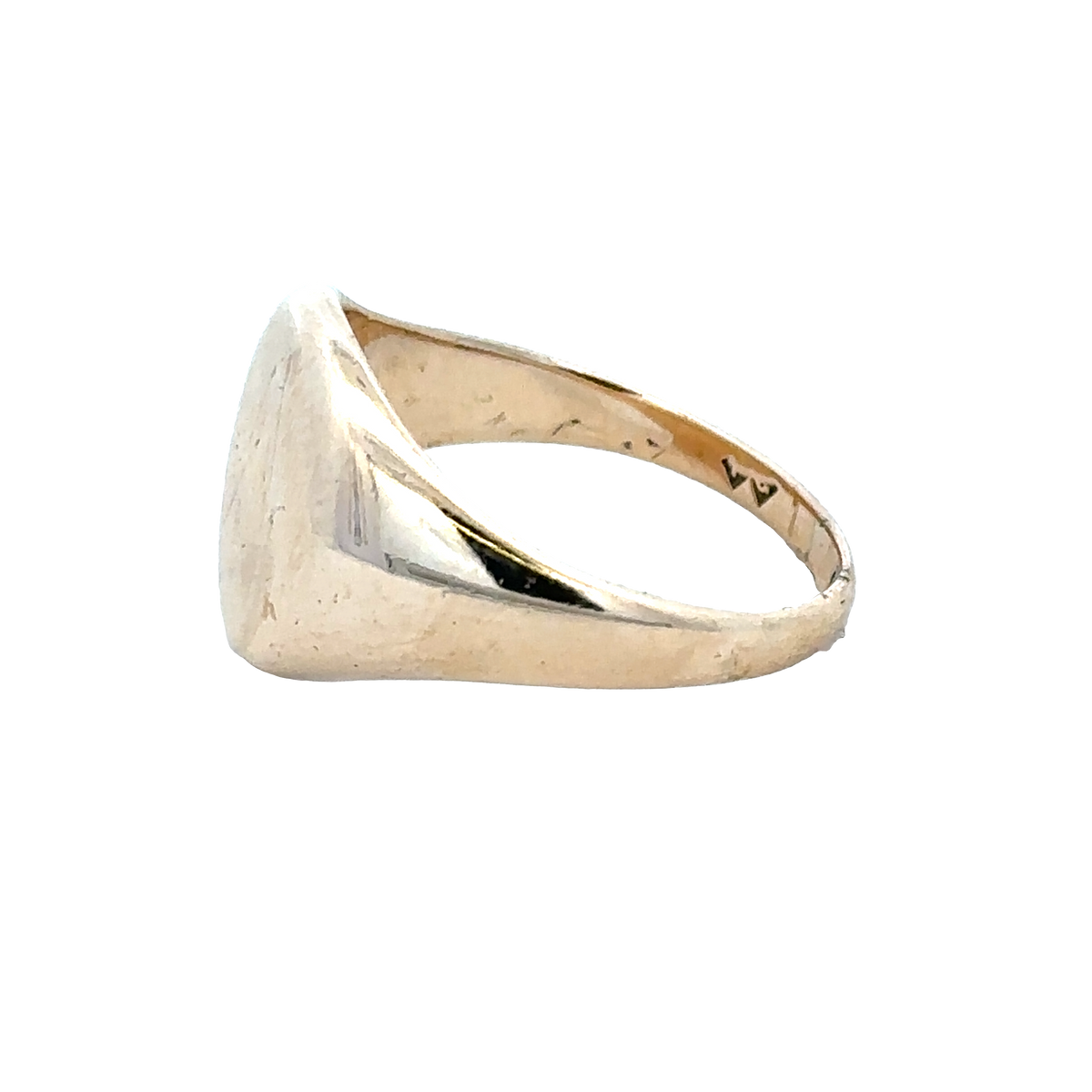 9ct yellow gold signet ring size R1/2 (sh28052b)