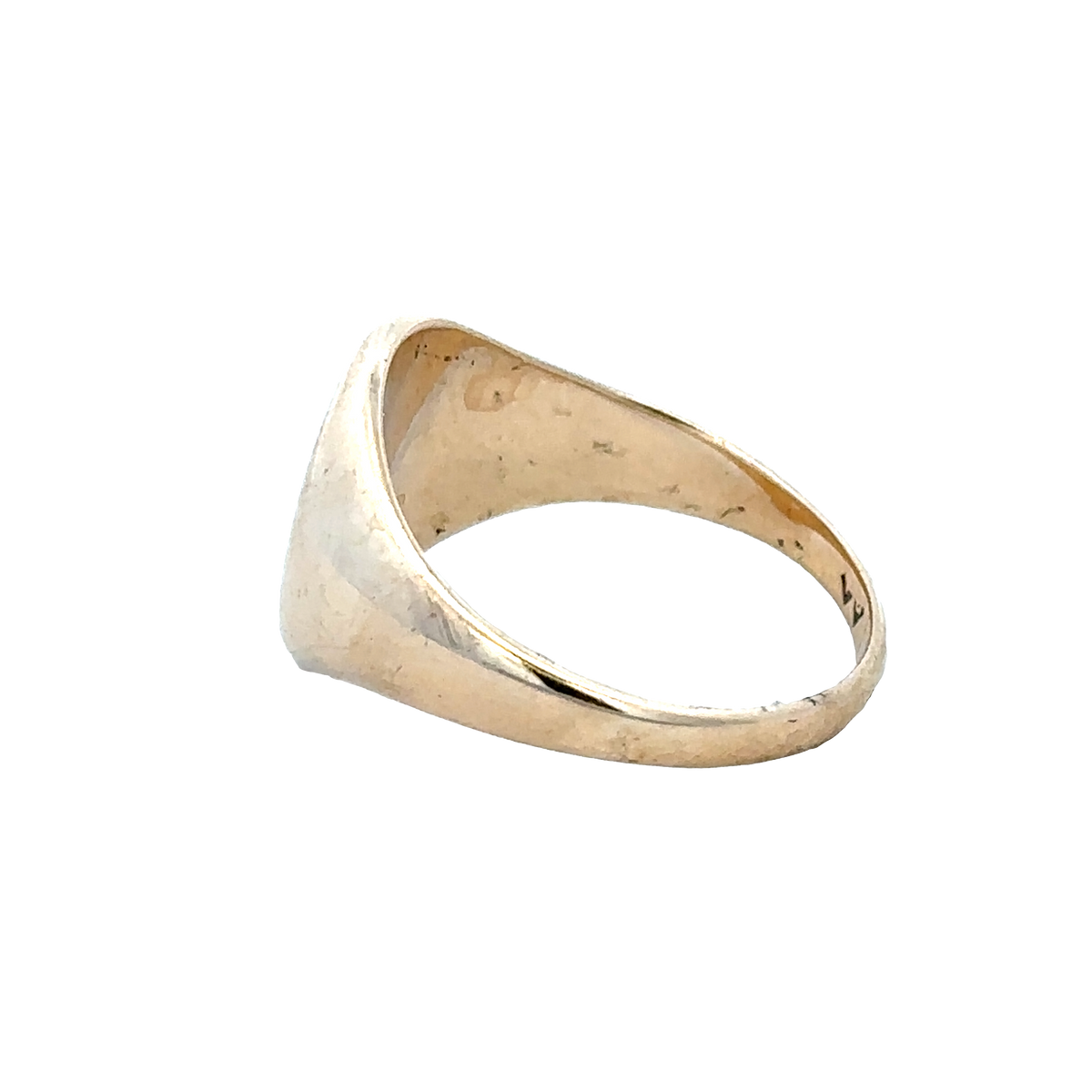 9ct yellow gold signet ring size R1/2 (sh28052b)
