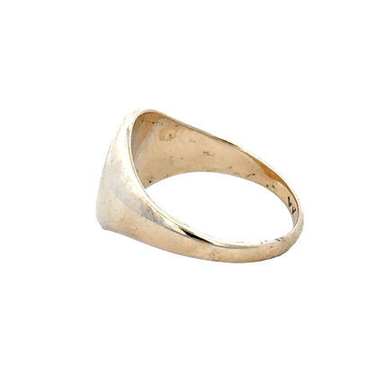 9ct yellow gold signet ring size R1/2 (sh28052b)