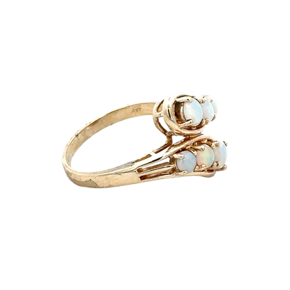 9ct yellow gold ring size M (sh28046b)