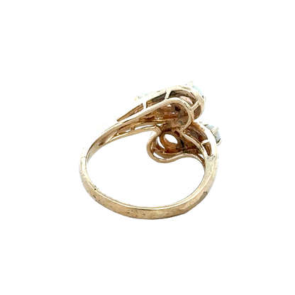 9ct yellow gold ring size M (sh28046b)