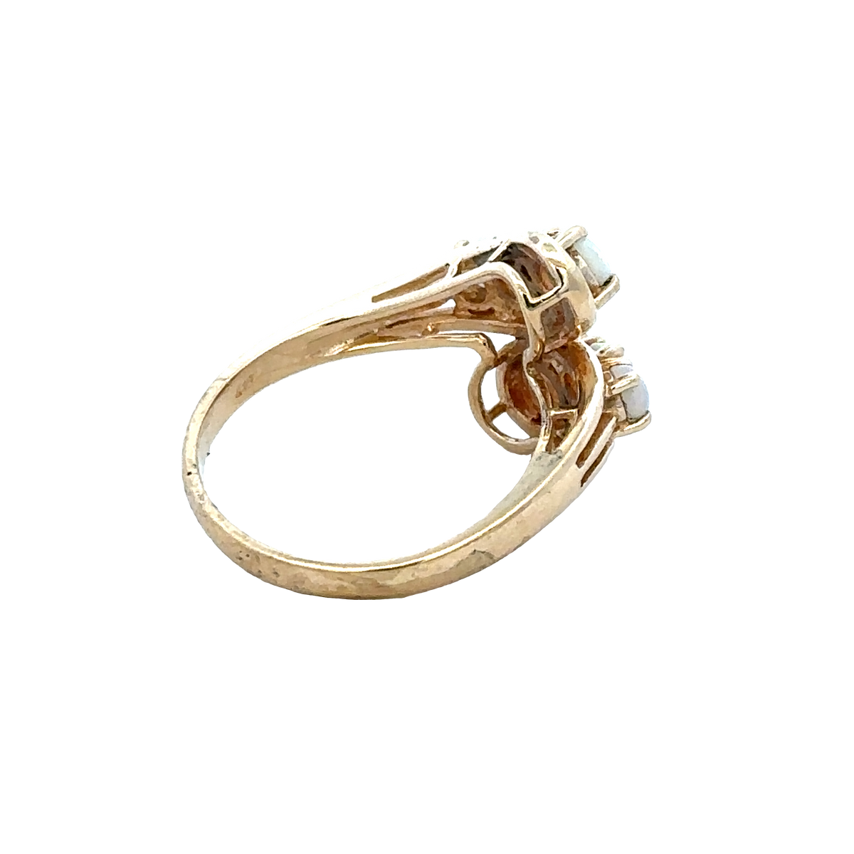 9ct yellow gold ring size M (sh28046b)