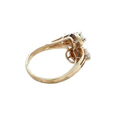 9ct yellow gold ring size M (sh28046b)