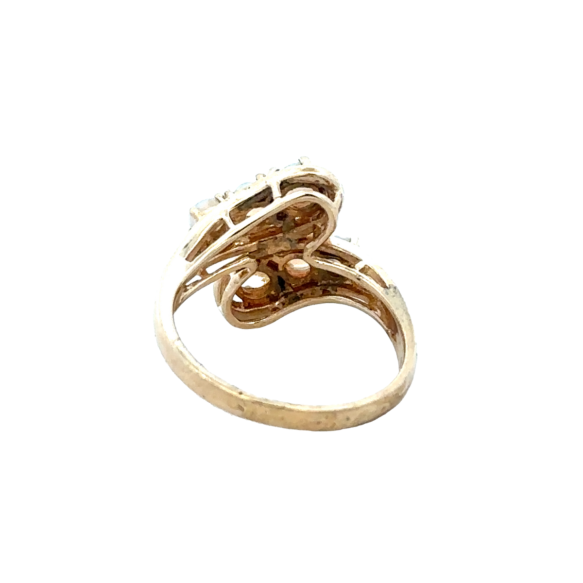 9ct yellow gold ring size M (sh28046b)