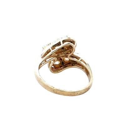 9ct yellow gold ring size M (sh28046b)
