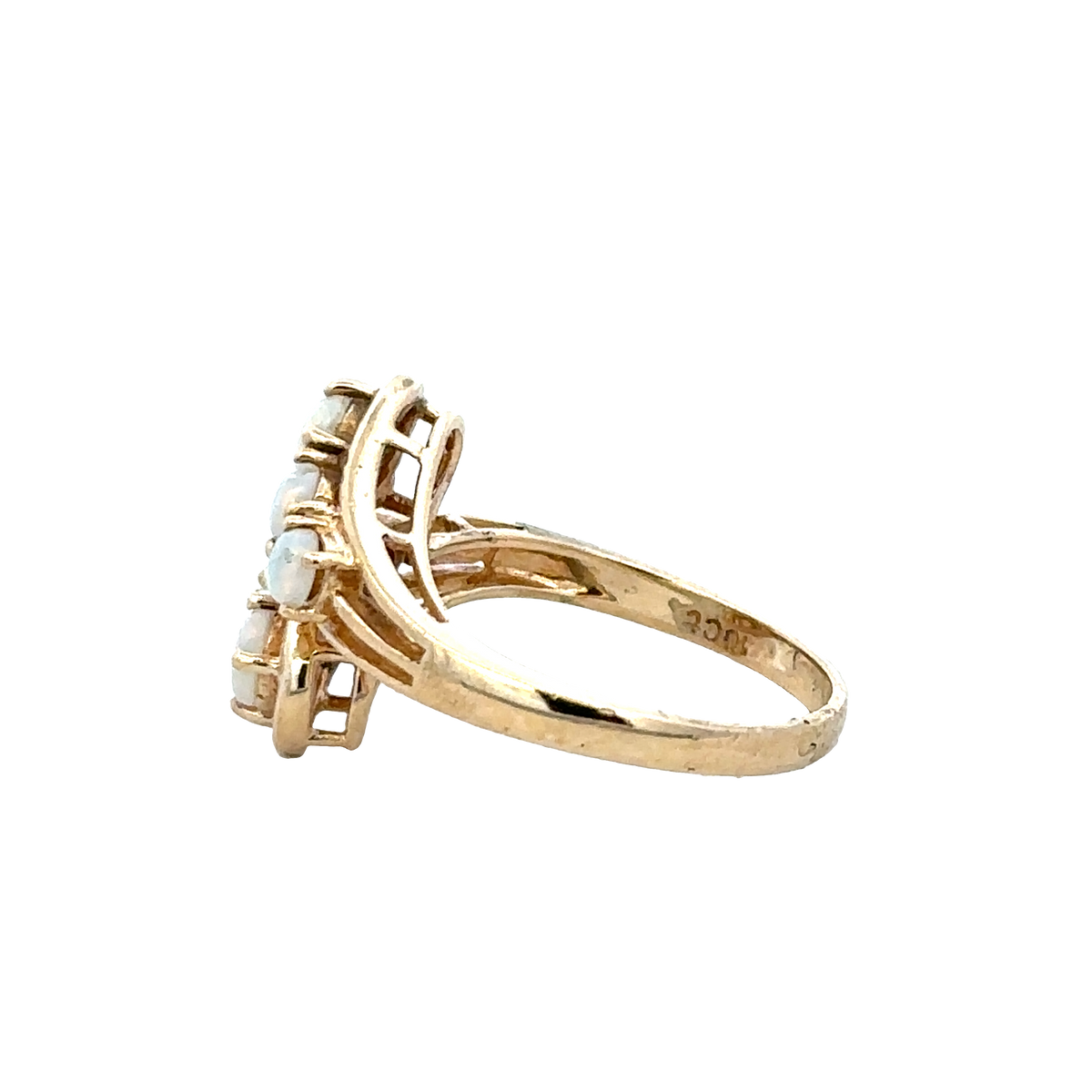9ct yellow gold ring size M (sh28046b)