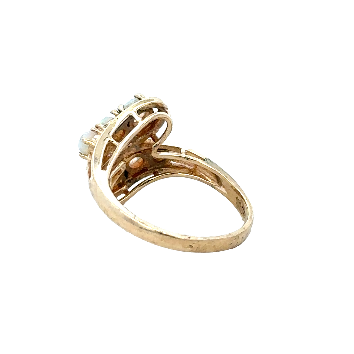 9ct yellow gold ring size M (sh28046b)