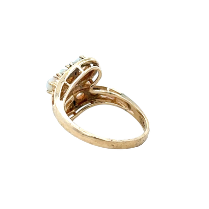9ct yellow gold ring size M (sh28046b)